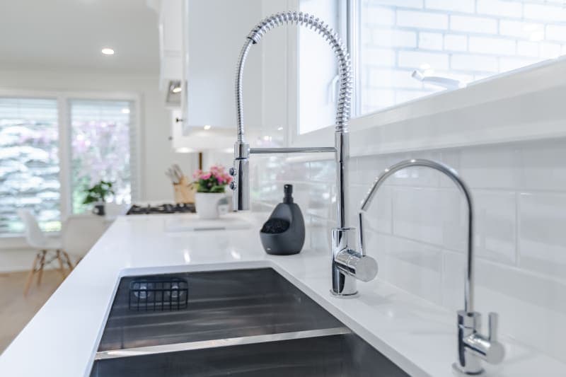 Custom undermount kitchen sink installation