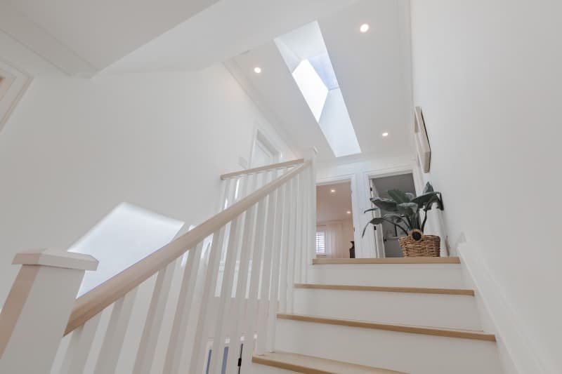 Double skylight installation in renovated Toronto home
